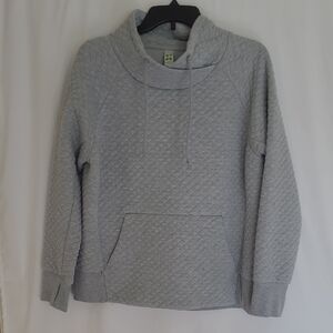 GreenTea Women's Cowl Neck Sweater - Light Gray